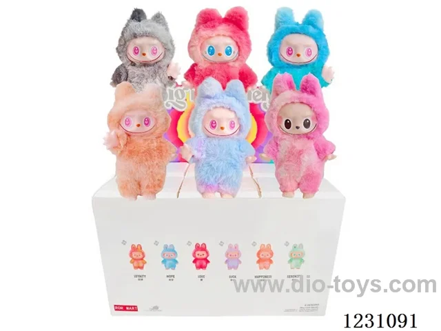 6-inch plush rubber LABUBU doll blind box (multi-style mix)