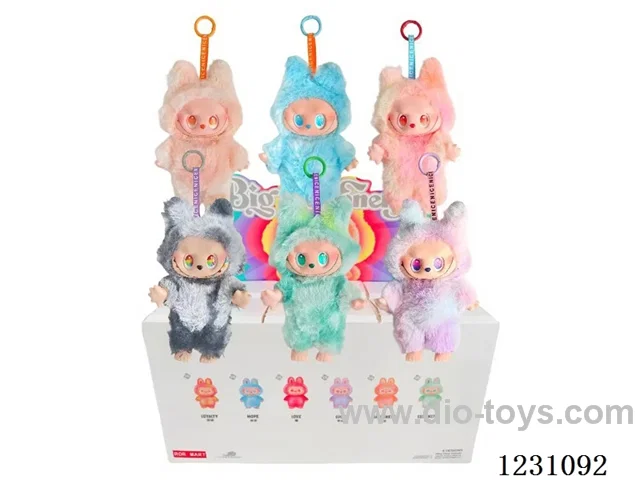 6-inch plush rubber LABUBU doll blind box with key chain (multi-style mix)