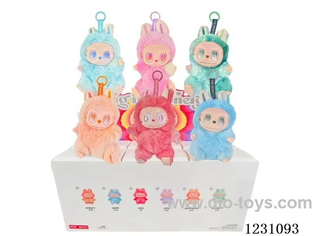 6-inch plush rubber LABUBU doll blind box with key chain (multi-style mix)
