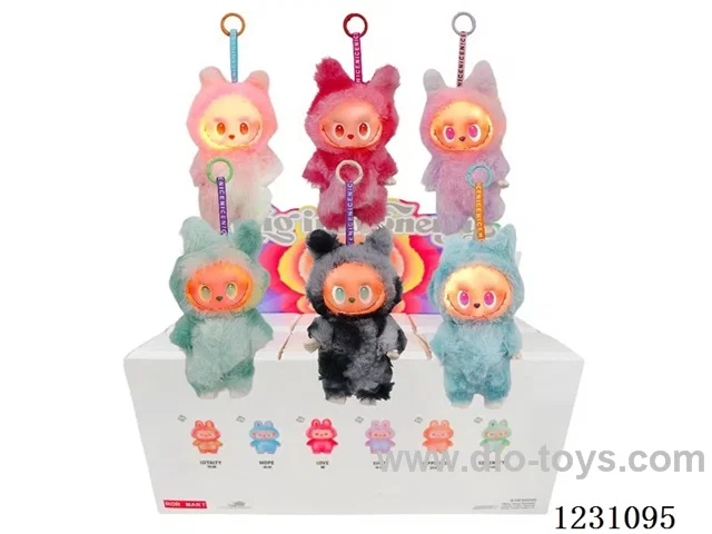 6-inch plush rubber LABUBU doll W L/M blind box (multi-style mix)