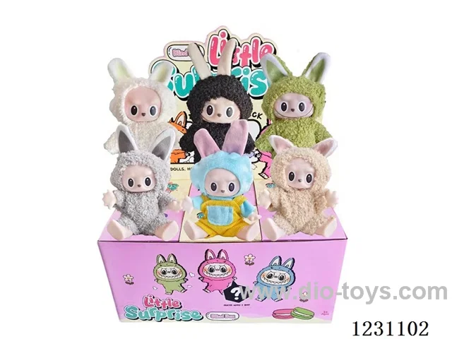 6-inch plush rubber LABUBU doll blind box (multi-style mix)