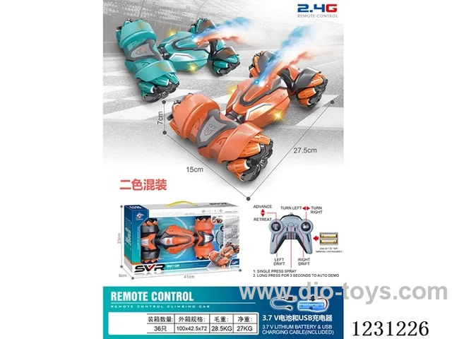 2.4G Stunt RC Drift Car with Spray (Battery Included)