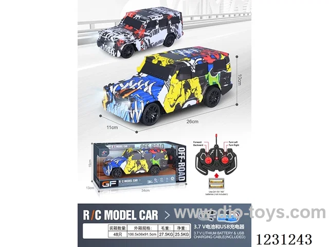 4ch Graffiti RC Car with Lights 1:16 (battery included)