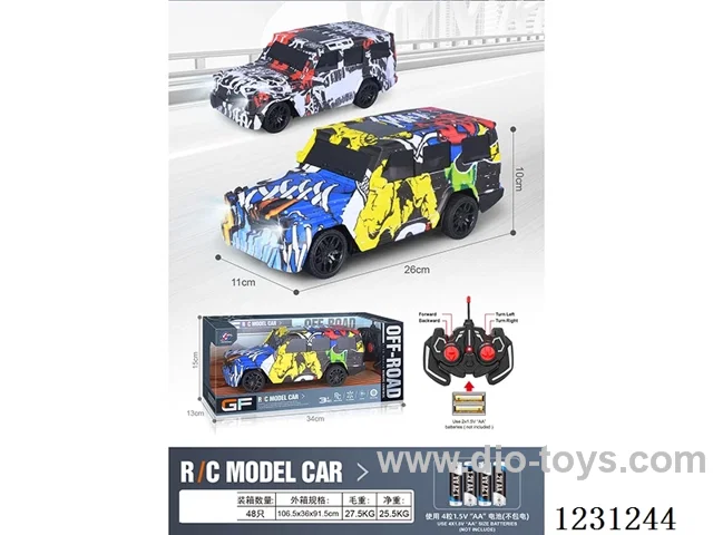 4ch Graffiti RC Car with Lights 1:16 (battery not included)