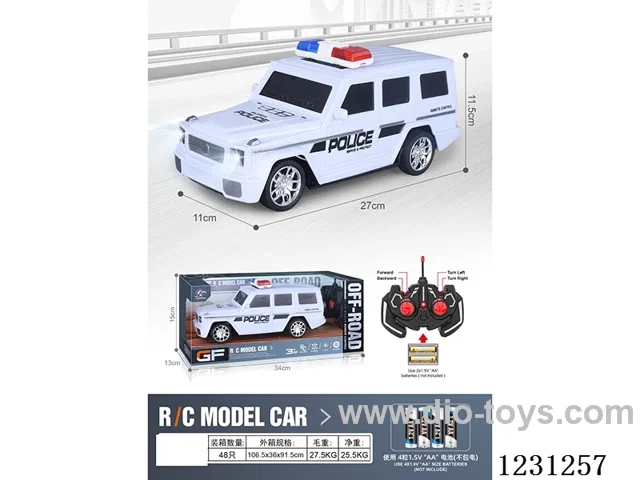 4ch RC police car with lights 1:16 (battery not included)