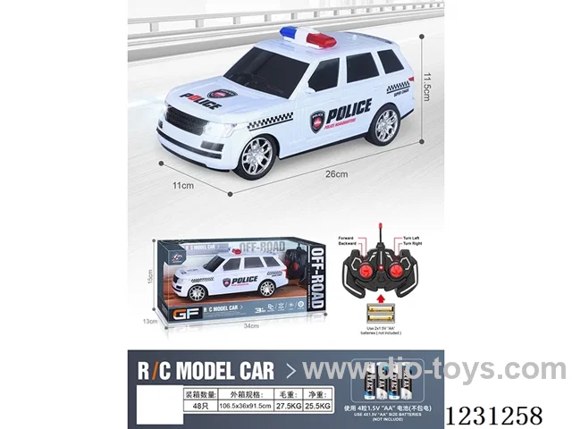 4ch RC police car with lights 1:16 (battery not included)