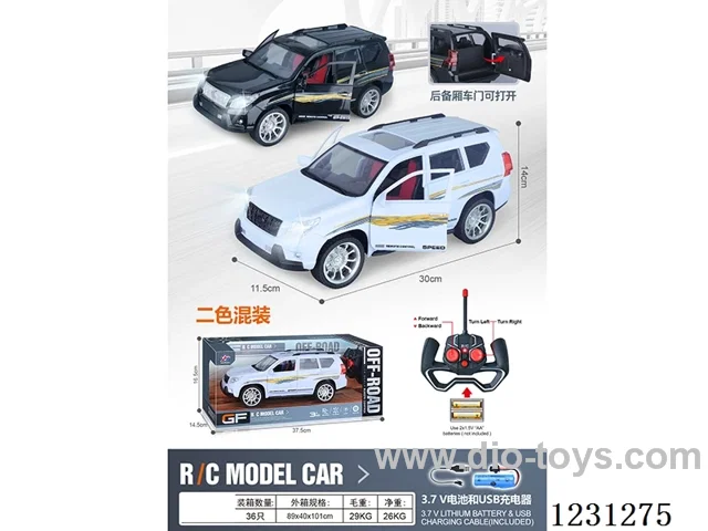 4ch RC car with lights 1:14 (doors can be opened manually) (battery included)