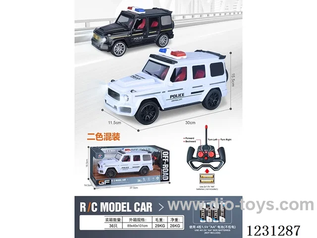 4ch RC police car with lights 1:14 (battery not included)