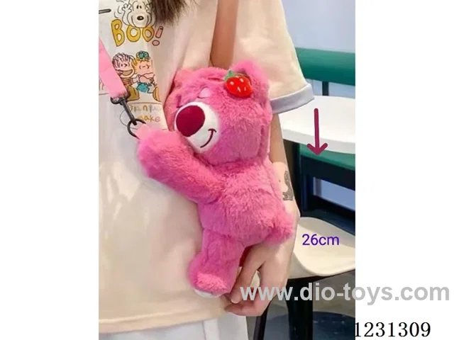26CM Plush Bags Strawberry Bear