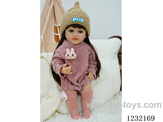 55cm Reborn Doll Soft Rubber High Simulation Baby Doll - Intelligent Dialogue Model with Gravity Sensing