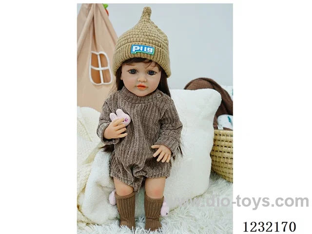 55cm Reborn Doll Soft Rubber High Simulation Baby Doll - Intelligent Dialogue Model with Gravity Sensing