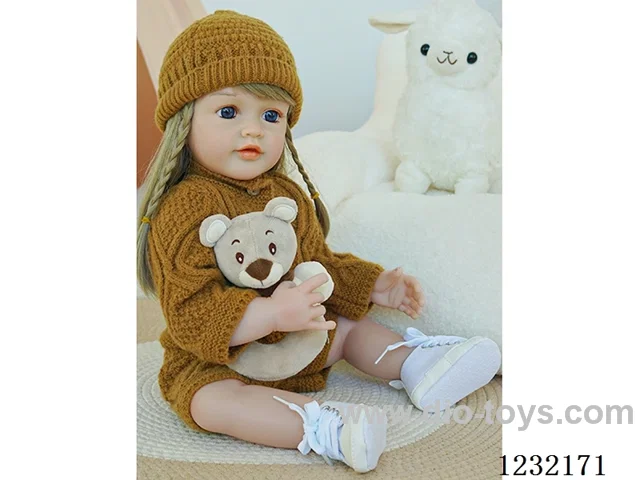 55cm Reborn Doll Soft Rubber High Simulation Baby Doll - Intelligent Dialogue Model with Gravity Sensing