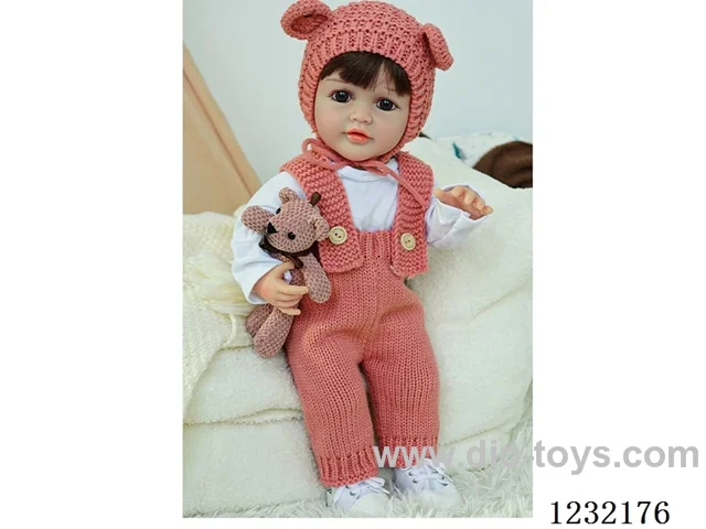 55cm Reborn Doll Soft Rubber High Simulation Baby Doll - Intelligent Dialogue Model with Gravity Sensing