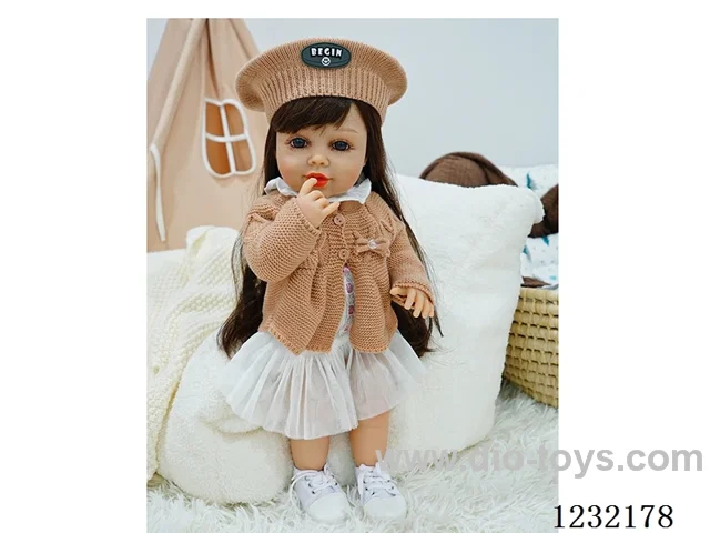 55cm Reborn Doll Soft Rubber High Simulation Baby Doll - Intelligent Dialogue Model with Gravity Sensing