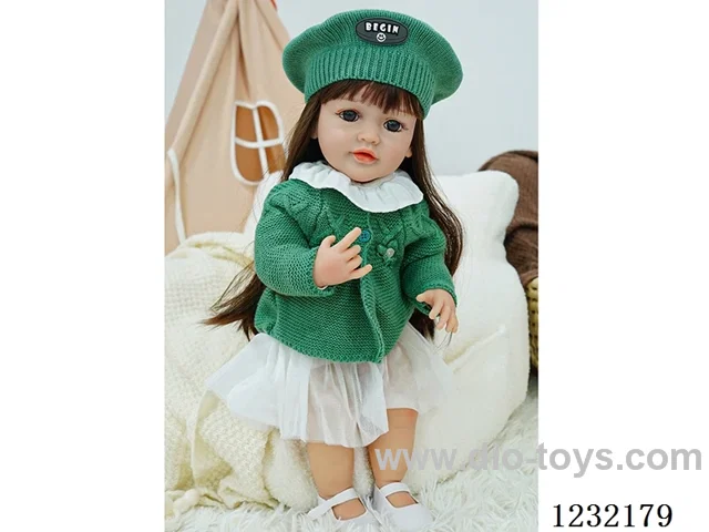 55cm Reborn Doll Soft Rubber High Simulation Baby Doll - Intelligent Dialogue Model with Gravity Sensing