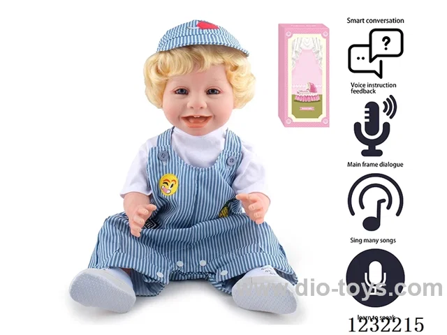 55CM Reborn Doll Advanced Painting Craftsmanship (Wig) Full Body Soft Rubber/Baby Bottle/Magnetic Pacifier/Diaper/Birth Card/Language Dialogue/Repeat Function