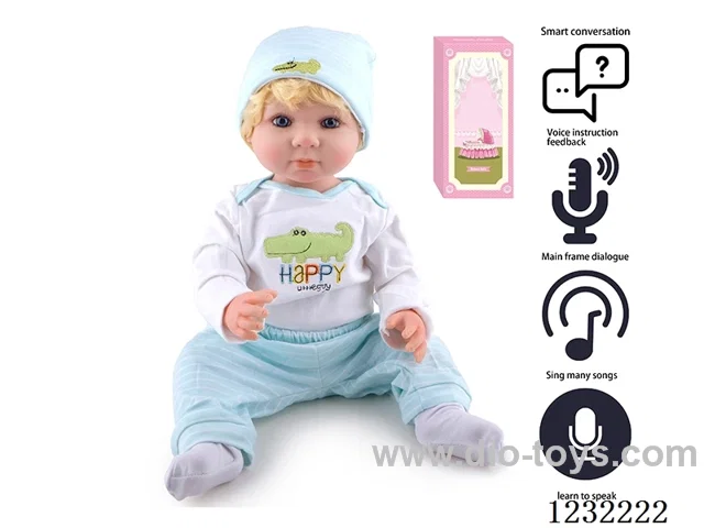 55CM Reborn Doll Advanced Painting Craftsmanship (Machine Hair Implantation) Full Body Soft Rubber/Baby Bottle/Magnetic Pacifier/Diapers/Birth Card/Language Dialogue/Repeat Function