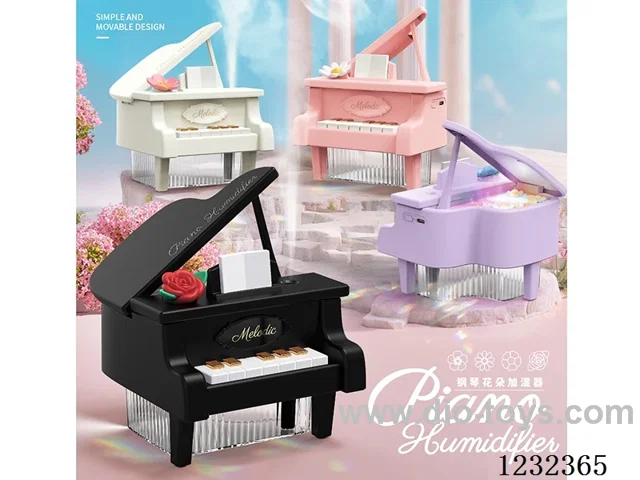 Piano Flower USB Charging Humidifier - With Lights - Battery Included