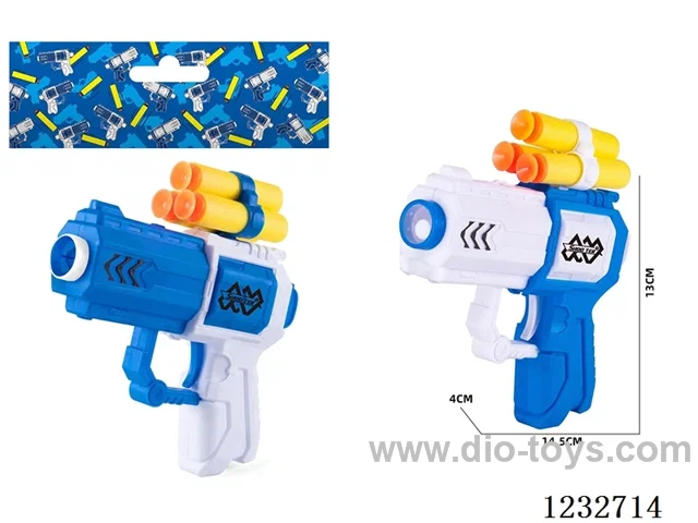 Solid Color EVA Soft Gun + 3 Soft Bullets (6CM)