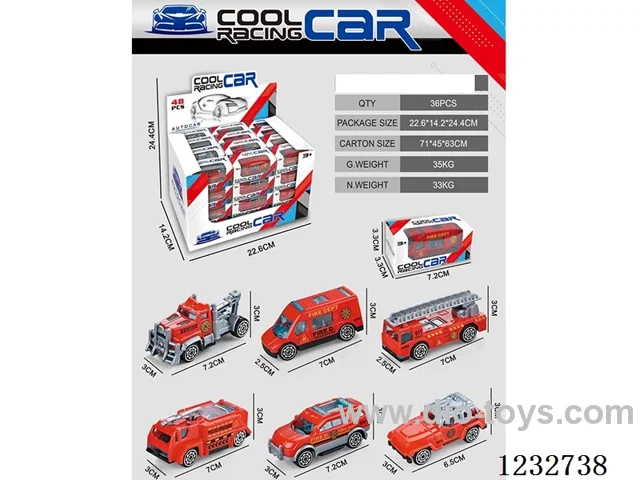 Firefighting series small car 48PCS