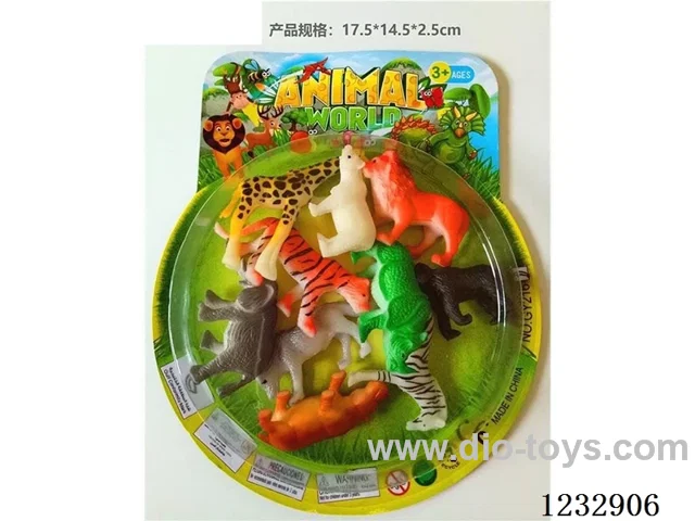 PVC spray-painted wild animals 10PCS