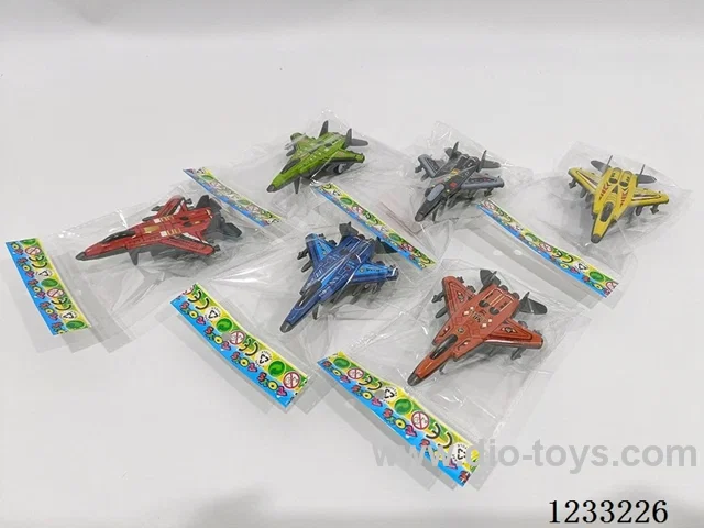 6-color Alloy Pull Back Combat Airplane (single PCS)