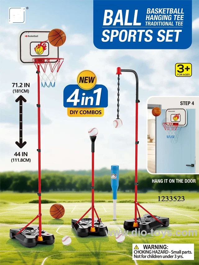 4 in 1 basketbal stand toy in hand box