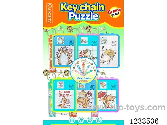 Emoticon Cat Keychain Puzzle