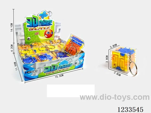 3.8CM Key Chain Colorful Ball Maze (12PCS whole box price)