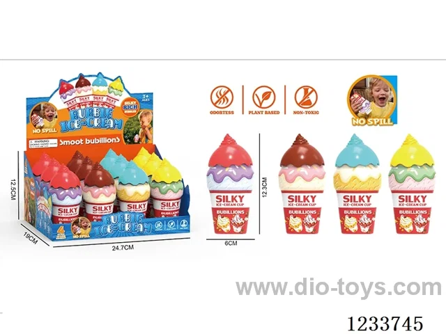 Ice Cream Non-Spill Bubble Bottle 12PCS