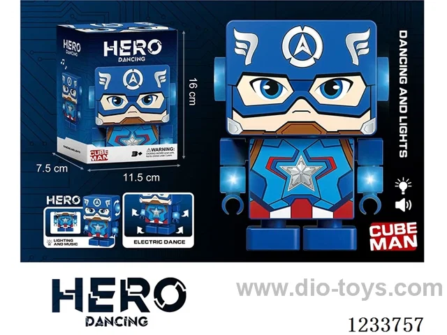 B/O Dancing Block Man Captain America W L/M