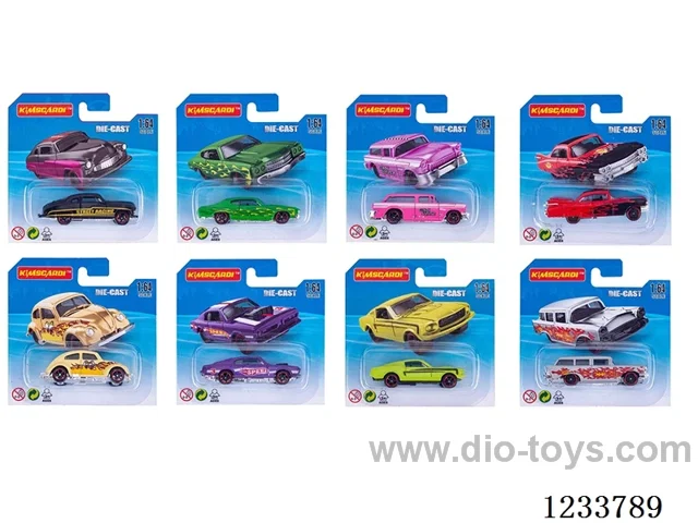 1:64 Alloy Free Wheel Retro Car