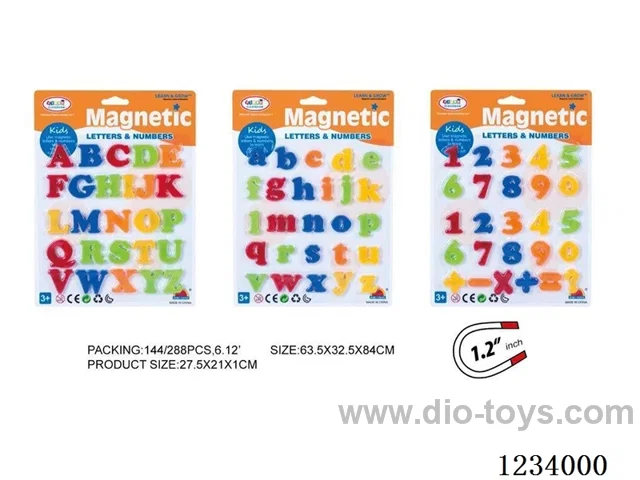 Magnetic letters and numbers set (1.2 inch, 3 types mixed)