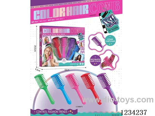 Colorful hair comb