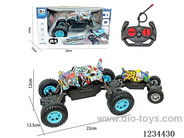 1:16 4ch RC Off-Road Crawler with Lights, 2 Colors Mixed