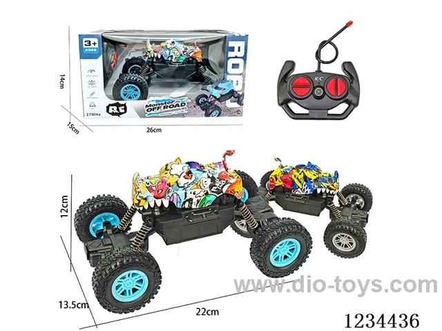 1:16 4ch RC Off-Road Crawler with Lights, 2 Colors Mixed
