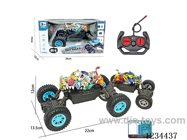1:16 4ch RC Off-Road Crawler with Lights, 2 Colors Mixed, Battery Included