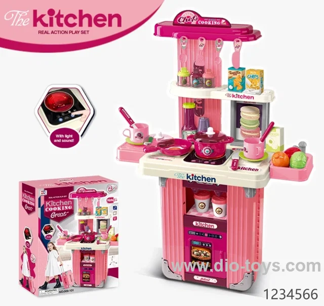 3 in 1 Portable Suitcase Kids Kitchen Play Set