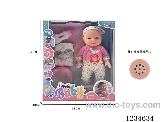 14-inch empty body doll with accessories + 4 IC