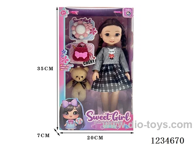 14-inch Empty Body 3D Eye Doll with English Song IC + Accessories
