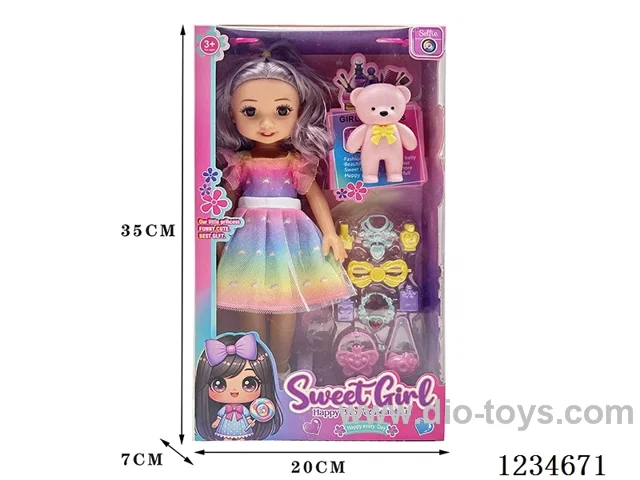 14-inch Empty Body 3D Eye Doll with English Song IC + Accessories