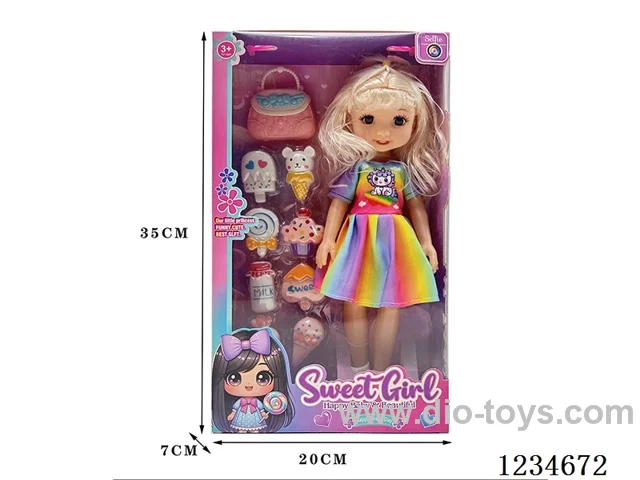 14-inch Empty Body 3D Eye Doll with English Song IC + Accessories