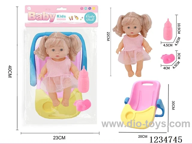 22cm doll + handbag/dining table
