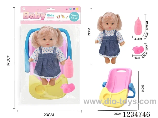 22cm doll + handbag/dining table