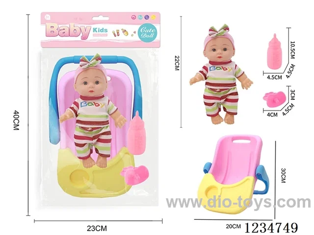 22cm doll + handbag/dining table