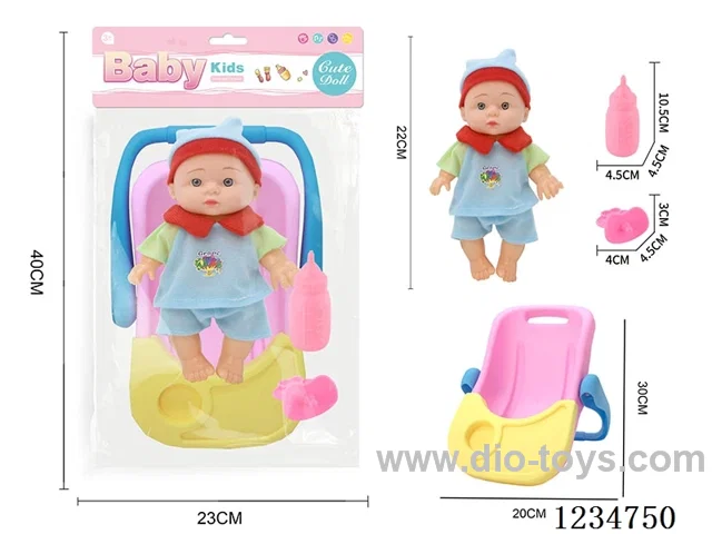 22cm doll + handbag/dining table