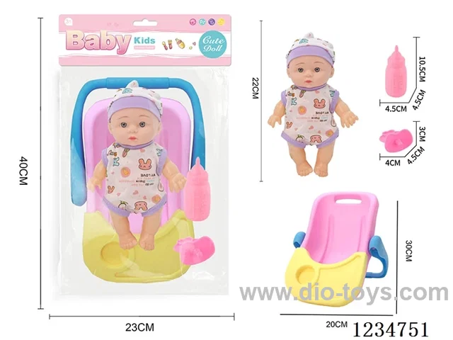 22cm doll + handbag/dining table