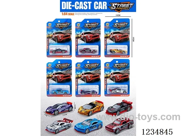 1:64 free wheel alloy car 6 mixed