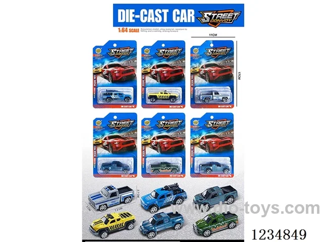 1:64 free wheel alloy car 6 mixed