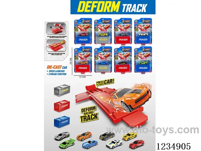 Ejectable storage container deformable track with alloy car*1, 8 mixed models
